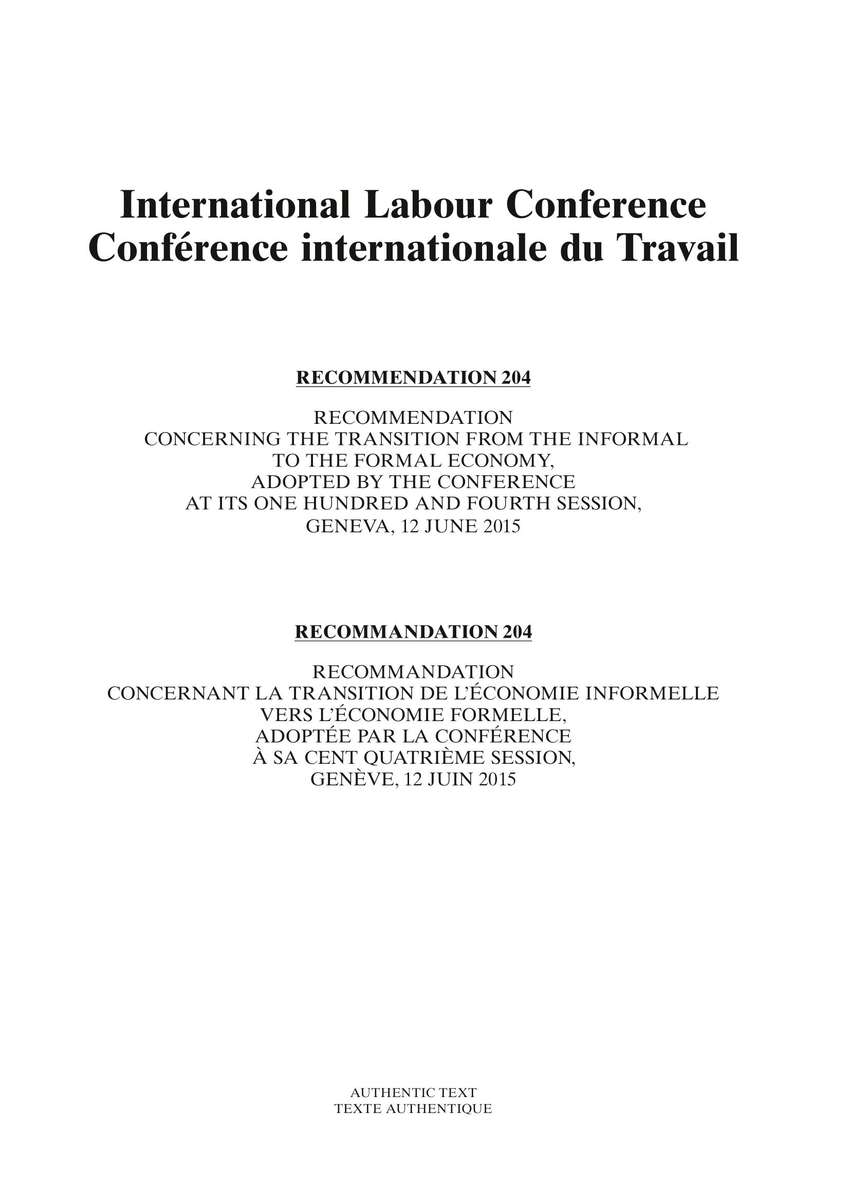ILO Recommendation 204