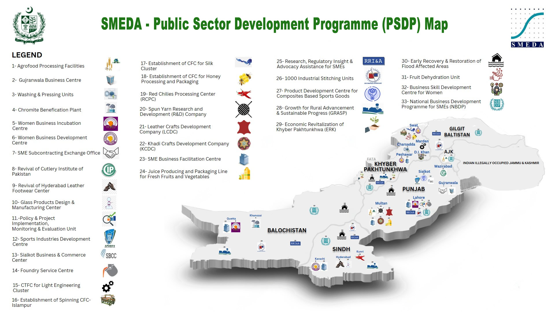 PSDP Map Pakistan